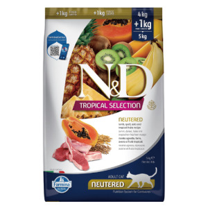 Farmina 法米納 天然熱帶水果貓糧-室內/結紮貓 FTC3 羊肉木瓜 5kg