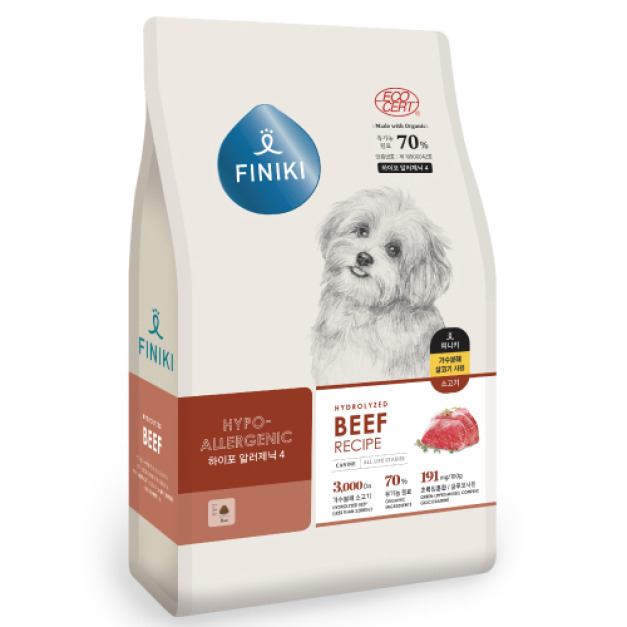  韓國 Finiki 菲尼奇 犬用有機水解低敏安心餐-牛肉 1.8kg