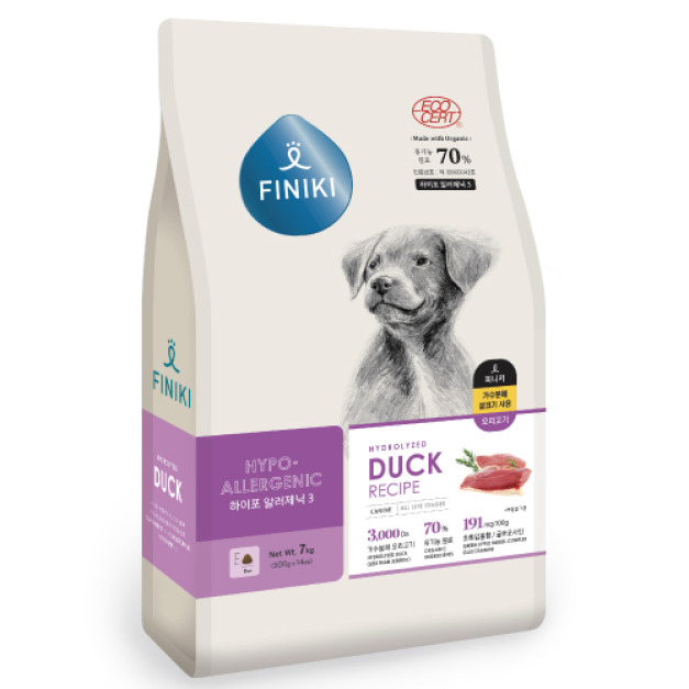  韓國 Finiki 菲尼奇 犬用有機水解低敏安心餐-鴨肉 1.8kg