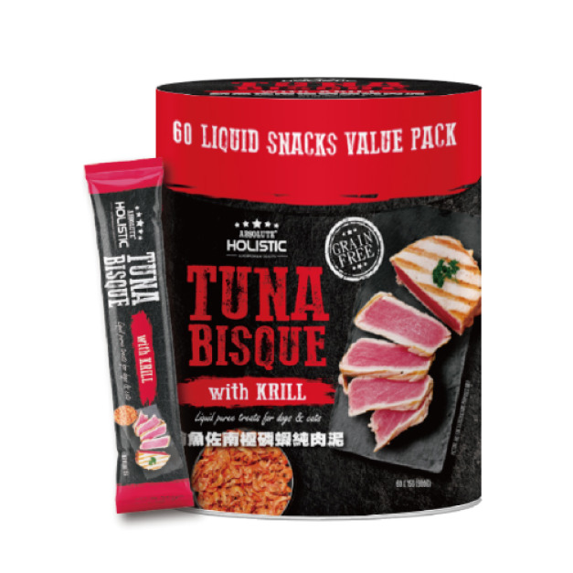 HOLISTIC 超越巔峰 犬貓純肉泥-鮪魚佐南極磷蝦 15gx60入
