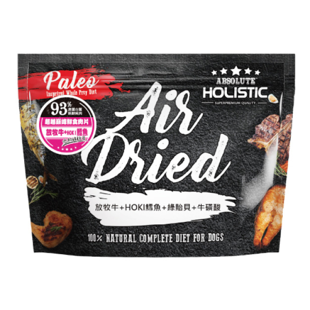 HOLISTIC 超越巔峰狗用鮮食肉片-放牧牛+HOKI鱈魚+綠貽貝+牛磺酸25g