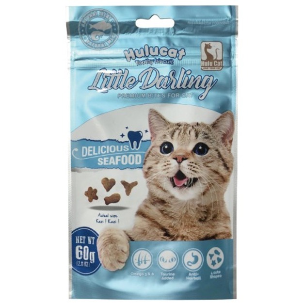 Hulucat 卡滋化毛潔牙餅-海鮮 60g