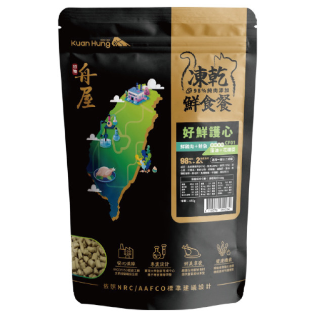 舟屋 凍乾鮮食餐-好鮮護心雞肉鮭魚 450g