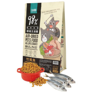 LitoMon 怪獸部落 貓族98%鮮肉主食糧-竹筴魚 800g