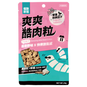 Litomon 怪獸部落 爽爽酷肉粒 野味凍乾零食-黑水虻+蜂蛹+虱目魚+纈草 20g