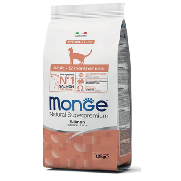 MONGE 瑪恩吉天然全能系列-成貓鮭魚 1.5kg