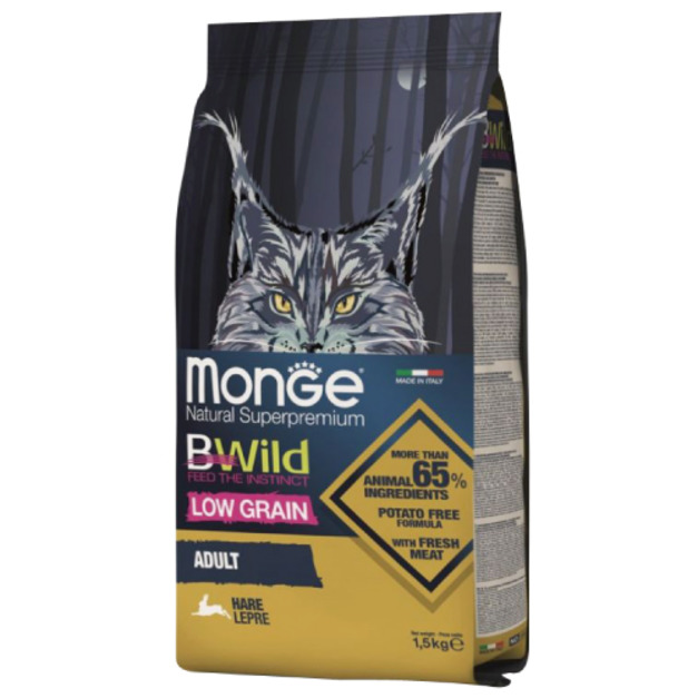 MONGE 瑪恩吉真野低穀系列-成貓兔肉 1.5kg