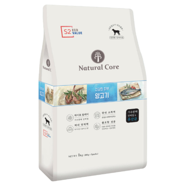 韓國 NATURAL CORE 自然核心 低敏水解蛋白狗糧-S2羊肉 1kg