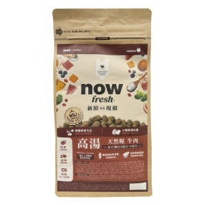 NOW 狗狗高湯天然糧-中型老犬牛肉 300g