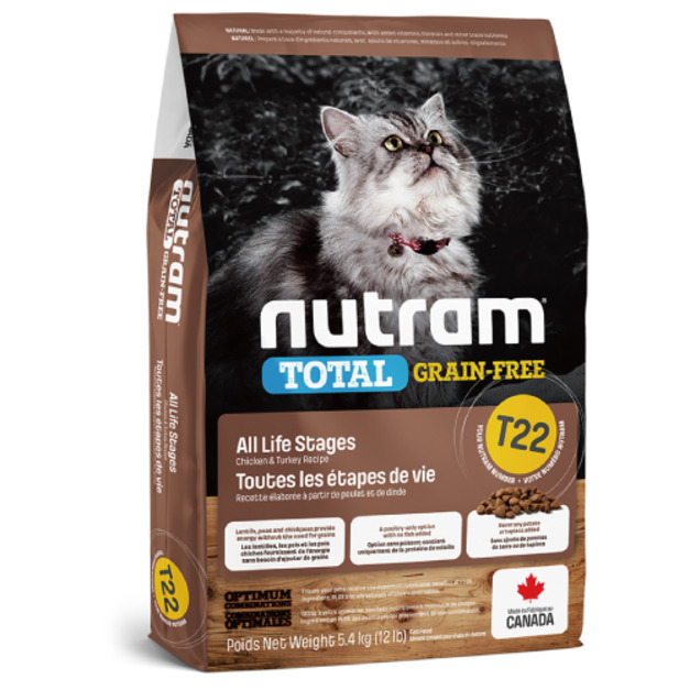 NUTRAM 紐頓 T22 無穀貓-火雞+雞肉 5.4kg