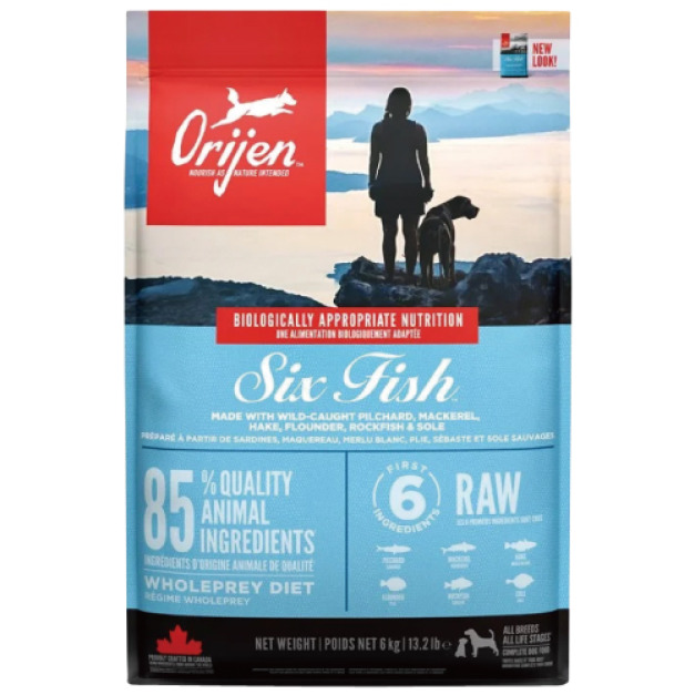 Orijen 歐睿健 無穀成犬六種魚+海藻配方 6kg