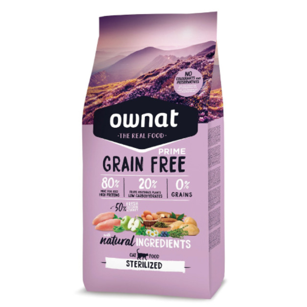 Ownat 歐娜特 室內貓無穀全天然配方-放牧雞肉與火雞(化毛挑嘴) 3kg