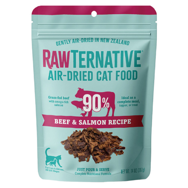 紐西蘭 RAW TERNATIVE 洛特夫 貓用風乾主食糧-牛肉鮭魚 397g