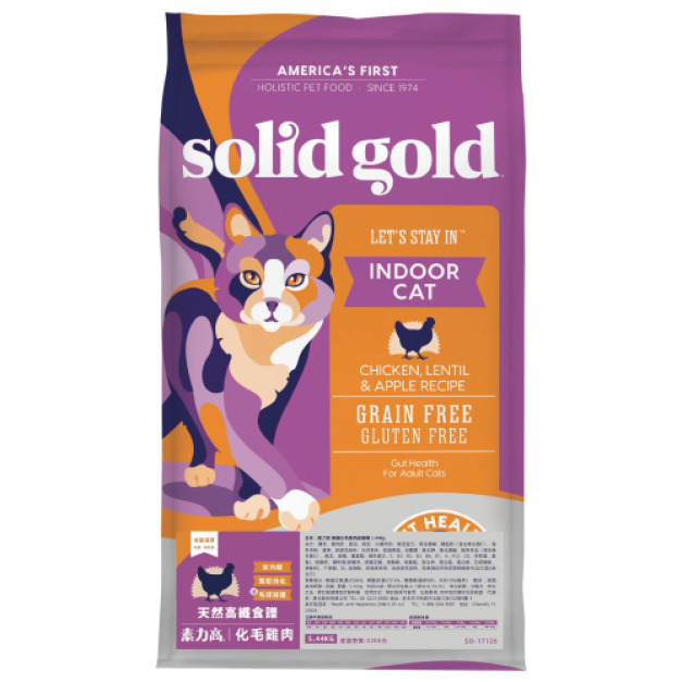 Solid Gold 素力高 天然高纖食譜-化毛雞肉 5.44kg