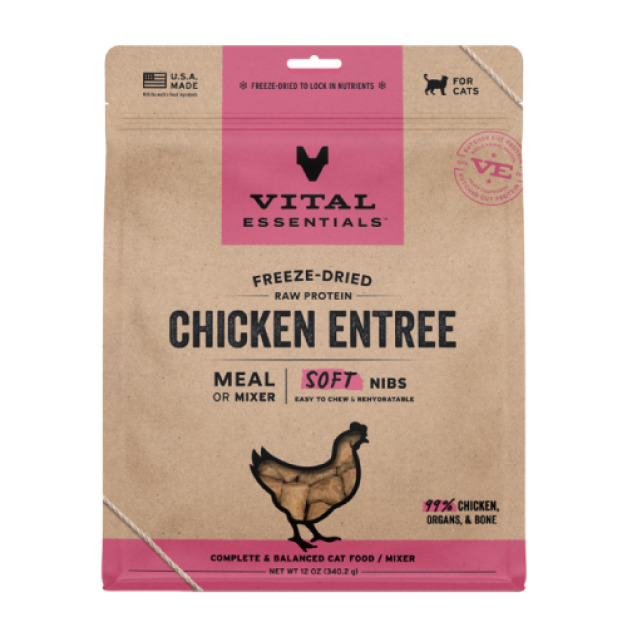 美國 VITAL 王者 鬆軟顆粒貓用生食餐-雞肉 340g