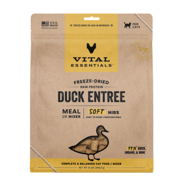 美國 VITAL 王者 鬆軟顆粒貓用生食餐-鴨肉 12OZ