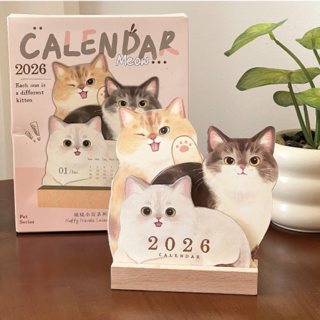 2026絨絨小寵系列立體桌曆
