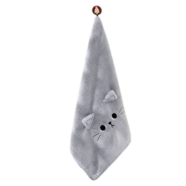 日本超萌貓珊瑚絨毛巾(顏色隨機)