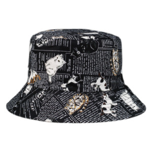 貓咪雙面戴漁夫帽(四色可選)