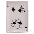 撲克牌貓咪陶瓷方盤(8款多款可選)_3