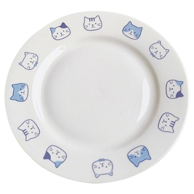 可愛三花貓陶瓷餐具-8寸平盤