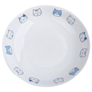 可愛三花貓陶瓷餐具-8寸深盤