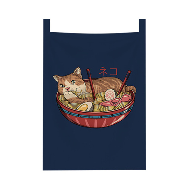 日式貓咪半開式門簾1入(多款可選)