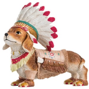 美式印地安狗狗藝術品居家擺飾