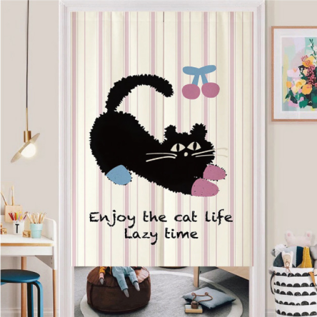 卡通貓咪門簾80x120cm(多款可選)