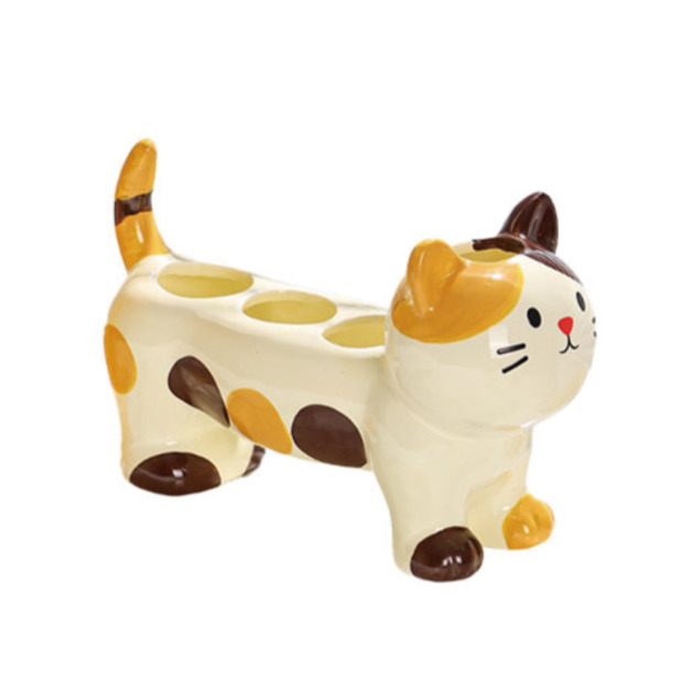 三花貓多功能牙刷架