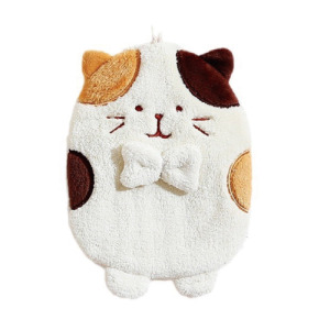 蝴蝶結貓咪珊瑚絨擦手巾(四款可選)