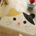 貓咪卡通頭像絲圈防滑地墊(多款可選)_2