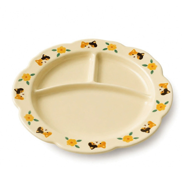 貓貓野系列陶瓷花邊分格盤(多款可選)