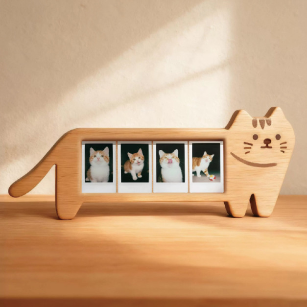 木質貓咪照片相框(兩款可選)