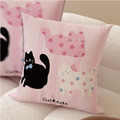 可愛貓狗仿麻抱枕(多款可選)