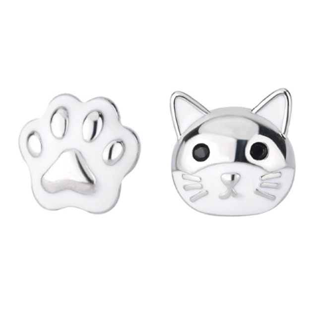 不對稱貓咪貓爪耳環