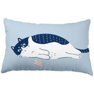 好物家居 乳牛喵純棉枕頭套1個