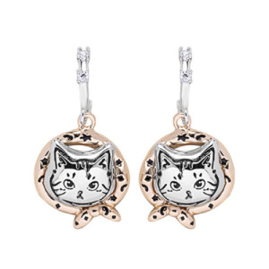 包裹貓咪耳環