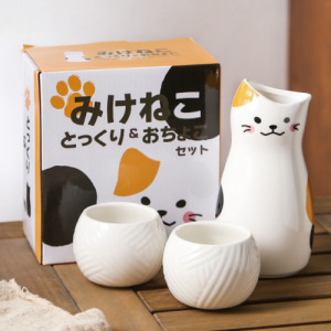 可愛三花貓清酒套裝組