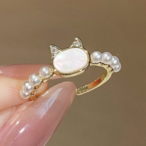 貓咪仿貓眼開口指戒指