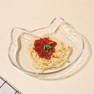 貓咪透明玻璃盤