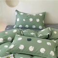 好物家居 圓圓喵雙人床包1條+枕頭套2入 (三件組)