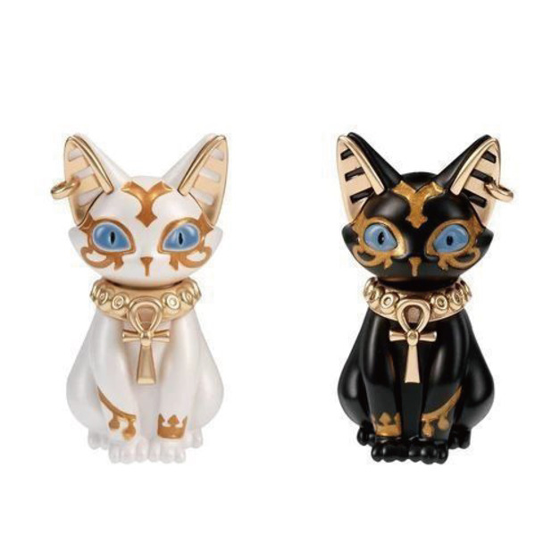 埃及黑白貓咪耳環