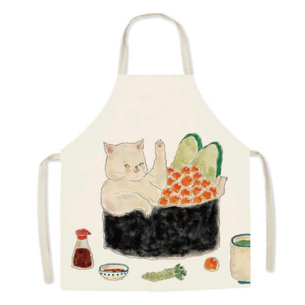 貓咪食物特務系列圍裙 65x75cm(多款可選)