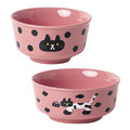 點點貓造型陶瓷餐具-4.5吋小碗+6吋大碗