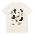 貓咪的聚會寬鬆T恤(多款可選)_1