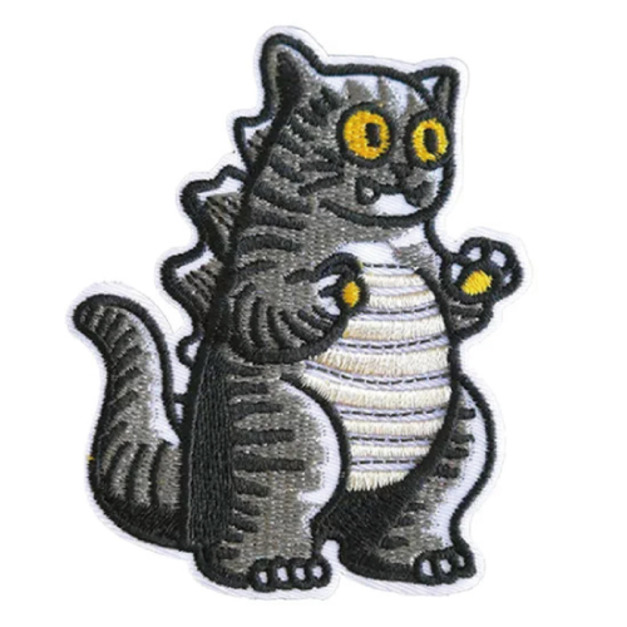 恐龍貓咪刺繡布