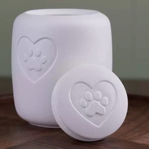 愛心貓爪印陶瓷保存罐1000ml