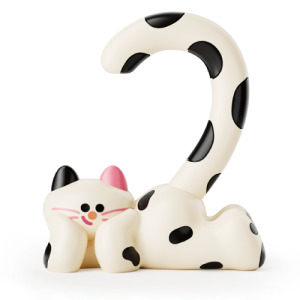 斑點趴趴貓裝飾(可磁吸鑰匙)