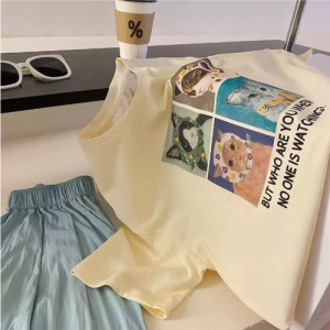 復古猫咪印花T恤(多款可選)